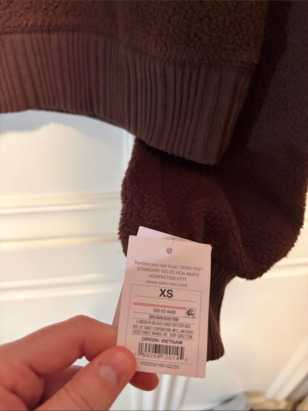 Auden Chocolate Brown Crew Neck Pullover Sweater - Picture 2 of 3